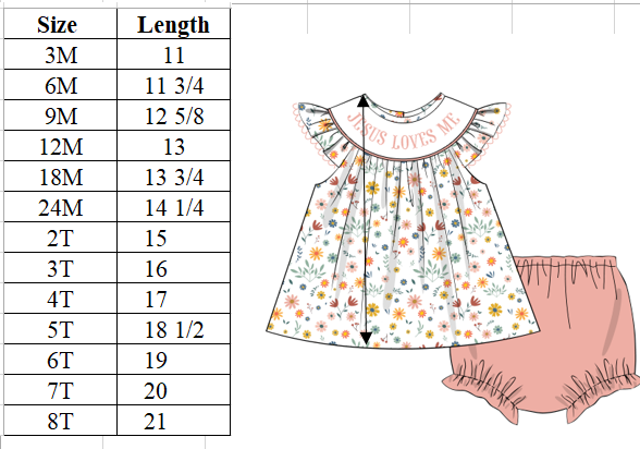 Bishop top size guide