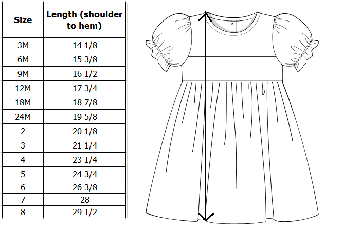 Dress size guide