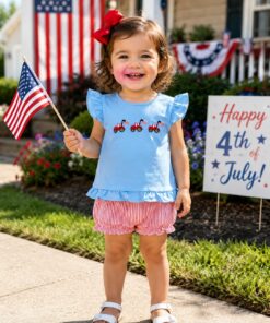 French knot US flag girl set