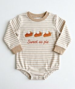 Smocked SWEET AS PIE boy bubble