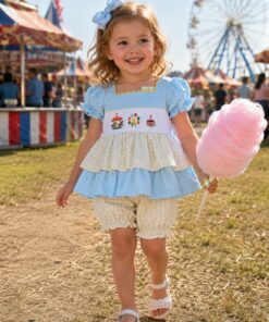 Smocked County Fair Girl Set