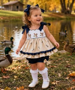 Smocked Mallard Girl Set